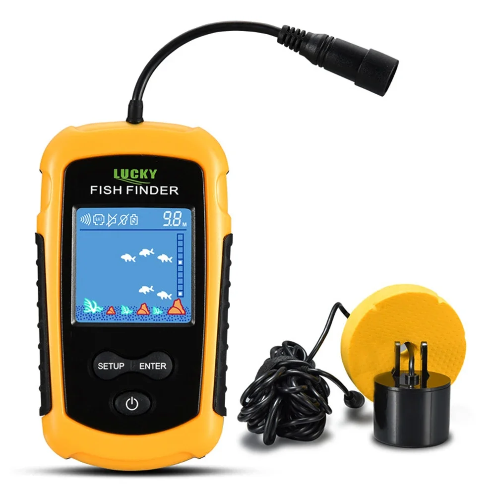 محظوظ LCD شاشة ملونة المحمولة  - مراجعة Fish Finder Cable وسعره