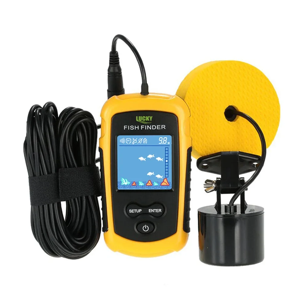 محظوظ LCD شاشة ملونة المحمولة  - مراجعة Fish Finder Cable وسعره