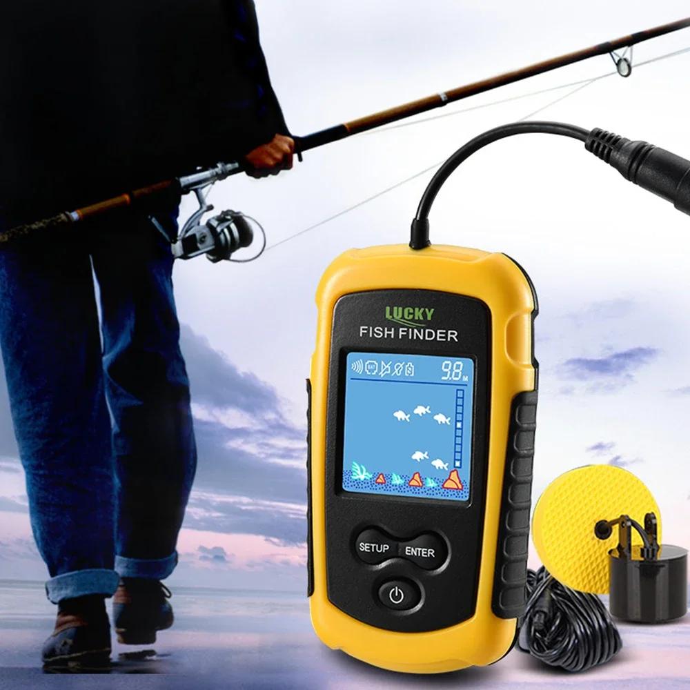 محظوظ LCD شاشة ملونة المحمولة  - مراجعة Fish Finder Cable وسعره